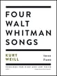 Four Walt Whitman Songs Vocal Solo & Collections sheet music cover